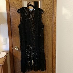 NWOT Crochet Maxi Cardigan